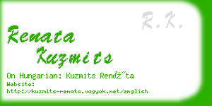 renata kuzmits business card